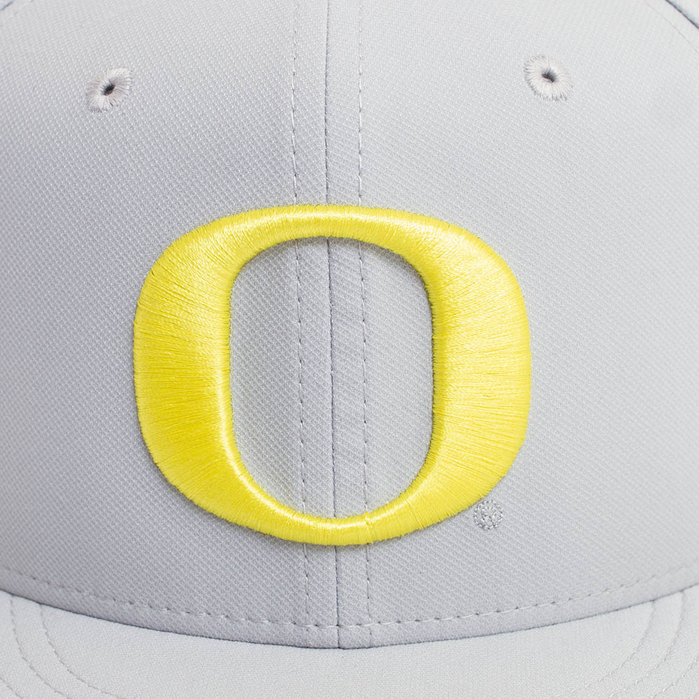 Classic Oregon O, Nike, Grey, Flatbill, Performance/Dri-FIT, Accessories, Men, Baseball, Sized, Hat, 379672